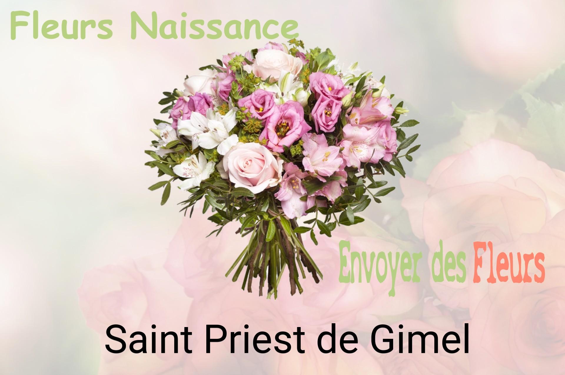 Bouquet de fleurs de naissance livré à Saint-Priest-de-Gimel